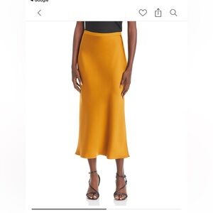 ANINE BING Bar Silk Skirt Bronze Size Large